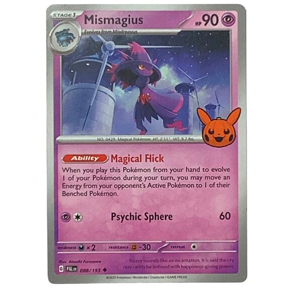 Pokémon Trick or Trade 2023 Mismagius 88/193,  2023, Illus. Atsushi Furusawa - Picture 1 of 3